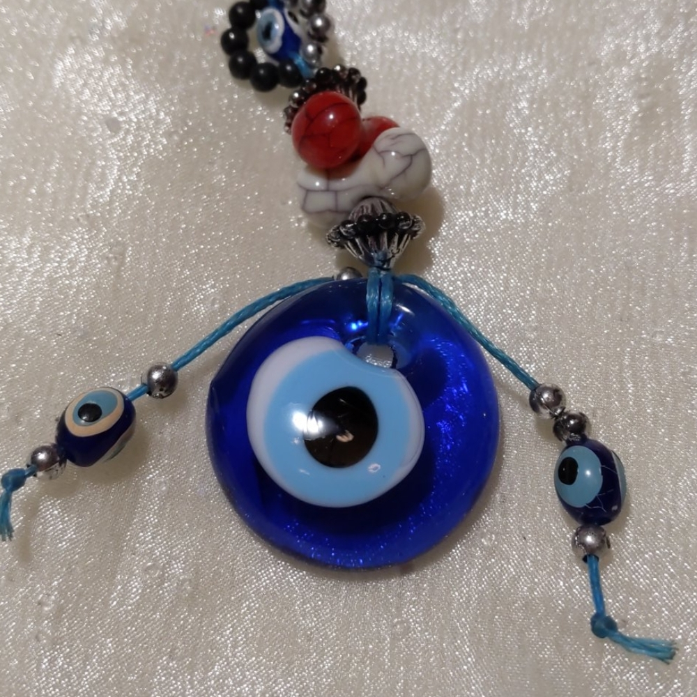 Evil eye beaded Greek keychain - Picture 2 of 5